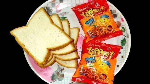 '5 Minutes Snacks Recipe | Bread Roll Recipe | Yippee Noodles Bread Roll Recipe In Hindi | Bread roll'
