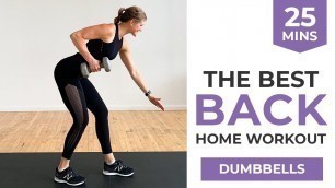 '25-Minute Back Workout For Women | Dumbbell Only Back Workout'