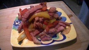 'Ham Steak Fajitas Easy and Yum Yum Taco !'
