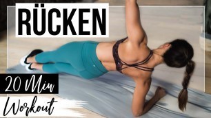 '20 MINUTEN RÜCKEN WORKOUT für Zuhause | Effektiver geht\'s NICHT!'