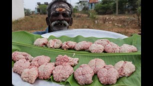 'Mutton BRAIN Fry Prepared my DADDY / Village food factory'