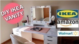 'IKEA VANITY DESK and makeup organization'