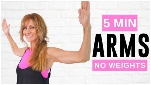 '5 Minute Toned Arm workout For Women Over 50 | No equipment!'