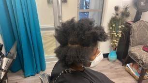 'Tapered cut on natural hair w/Alopecia'