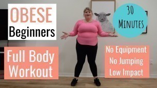 'PLUS SIZE Full body Workout / Obese Beginner Workout/ Low Impact / No Equipment / No Jumping'