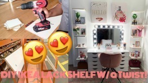 'DIY IKEA LACK SHELF HACK| Beauty Room Decor + Vanity Mirror'