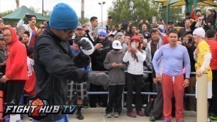 'Manny Pacquiao 4/2515 FULL MORNING WORKOUT VIDEO- 7 Days- Mayweather vs. Pacquiao'