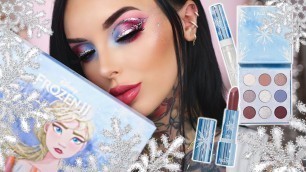 'COLOURPOP X FROZEN 2! ELSA PALETTE TUTORIAL | JINGLE BELLE CHRISTMAS'