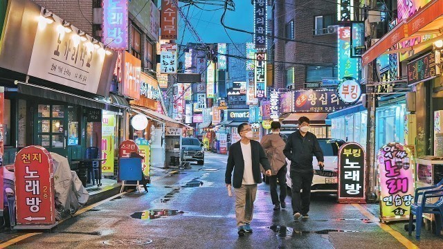 '[4K] Seoul Night Walk After Rain - Suyu Food Street & Traditional market | 서울야경산책-수유리먹자골목,수유재래시장,미아역'