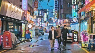 '[4K] Seoul Night Walk After Rain - Suyu Food Street & Traditional market | 서울야경산책-수유리먹자골목,수유재래시장,미아역'