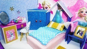 'DIY Miniature Dollhouses Bedroom Frozen - Makeup table Disney Elsa'