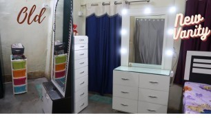 'My new makeup vanity / IKEA chestdraw Dupe / Mounika'