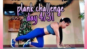 'Plank challenge for 31 days || day 4/31 pinay asian fitness'
