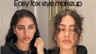 'FOX EYE NO FOUNDATION MAKEUP + HAIRSTYLE / This is easy, I swear'