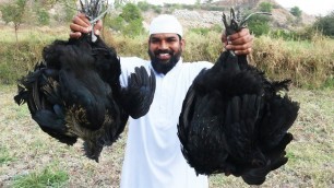 'Yummy  Black Chicken Recipe || Cooking Black chicken recipe || Nawabs kitchen'