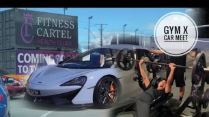 'Lil Asian goes to the gym while at a car meet'