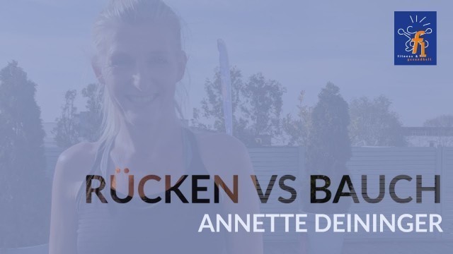 'Rücken vs Bauch Home Workout mit Annette Deininger | f1 Fitness und Gesundheit'