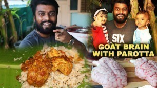 'EXTREME!! FULL GOAT BRAIN SALNA & PAROTTA - Street Foods of Thoothukudi at Home 