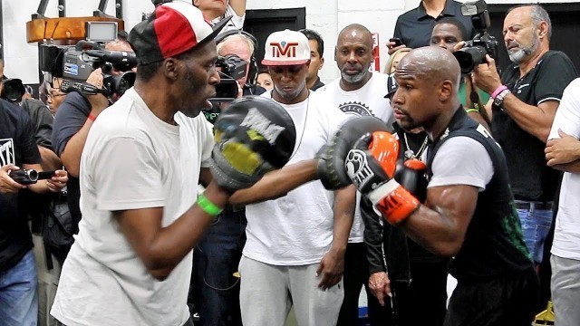 'A LOOK BACK AT THE AMAZING MITT WORK OF ROGER MAYWEATHER WITH FLOYD MAYWEATHER JR - RIP ROGER'