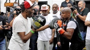 'A LOOK BACK AT THE AMAZING MITT WORK OF ROGER MAYWEATHER WITH FLOYD MAYWEATHER JR - RIP ROGER'