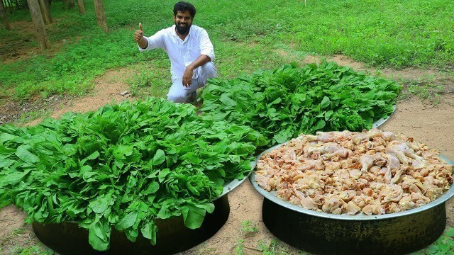 'Chicken with Spinach(Palak) super Delicious ! Palak chicken Recipe by Nawabs kitchen'