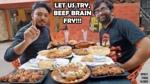 'Let us try, beef brain fry!! | spicy food vlogs | Cinematic Broll | Bheja Fry Dhanmondi | halkanasta'