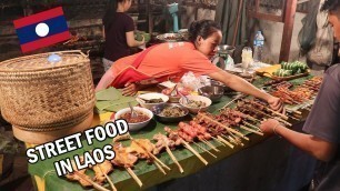 'Exploring Night Street Food Market in Vientiane, Laos | Laos Street Food Scene| Laos Travel Vlog'