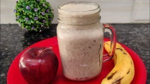 'Apple Banana Smoothie Healthy breakfast recipe /Quick Breakfast Juice'