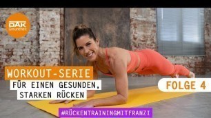'Rücken-Workout: Folge 4 | #rückentrainingmitfranzi | DAK-Gesundheit'