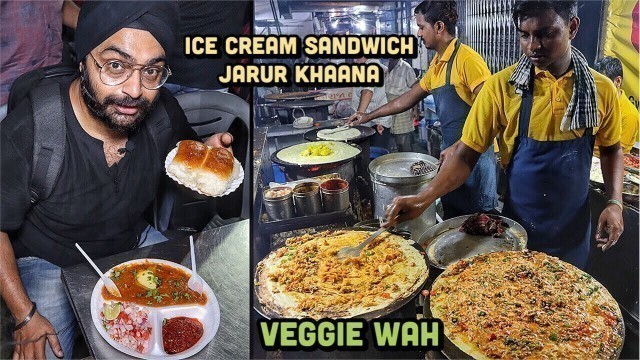 'Manek Chowk - Most famous LATE NIGHT street food in Ahmedabad | Manekchowk Food Market | Veggie Wah'