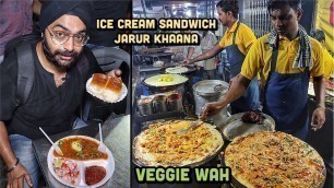 'Manek Chowk - Most famous LATE NIGHT street food in Ahmedabad | Manekchowk Food Market | Veggie Wah'
