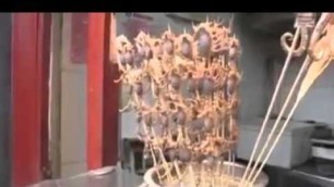 'Chinese people eating food , snake, fog .'