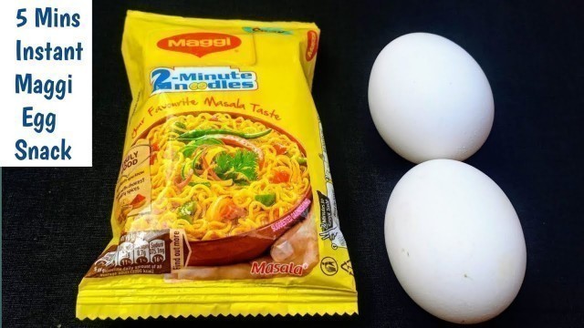 'Instant Snacks recipe/5ని|లో మ్యాగీ ఎగ్ స్నాక్/Less Oil Snacks Recipe/Easy Evening Snacks #KidsSnack'