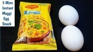 'Instant Snacks recipe/5ని|లో మ్యాగీ ఎగ్ స్నాక్/Less Oil Snacks Recipe/Easy Evening Snacks #KidsSnack'
