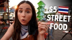 '$5 Night Market STREET FOOD Challenge | Chiang Mai Thailand 