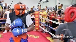 'FLOYD MAYWEATHER SPARRING - WORKS SPARRING PARTNERS PREPARING FOR BERTO FIGHT (FULL SPARRING VIDEO)'