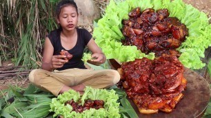 'Yummy cook Pork tasty with salad for food - Pork curry spicy for eating delicious'