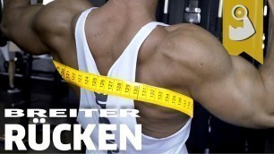 'Ich will breiten Rücken Workout'
