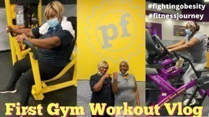 'First Gym Workout| Planet Fitness| My Fitness journey| Workout Vlog'