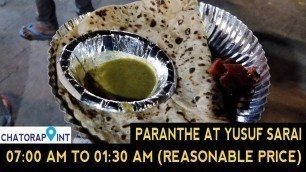 '#Paranthe at Yusuf Sarai Market ! Delhi Street Food ! Delhi Night Food'