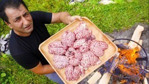 'COOKING LAMB  BRAINS | FRIED LAMBS\' BRAIN RECIPE BY WILDERNESS COOKING'