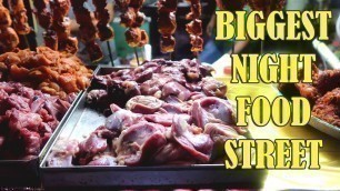 'Biggest Food Street in  Telugu States | Vijayawad Night Food Court | Street Food Tour Vijayawada'