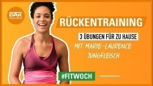 'Rücken-Workout der Expertin | #fitwoch | DAK-Gesundheit'