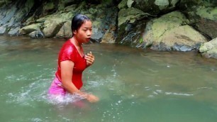 'Finding fish meeting big snake at river | yummy eating  fish delicious - Survival Skills'