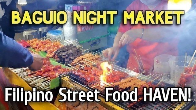 'BAGUIO NIGHT MARKET\'s Must Try FILIPINO STREET FOOD | Best Street Food Spot in Baguio Philippines'