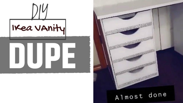 'My DIY Ikea Vanity Dupe | Makeup & Filming Area'