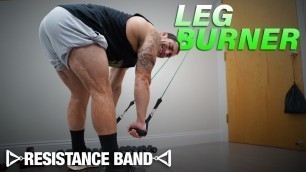 'Resistance Band Leg Workout At Home to Get Ripped!'