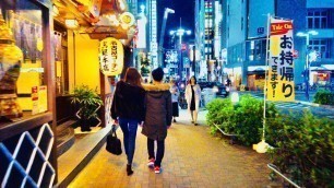 '【4K】Japan Night Walking Tour - Food Street in Sakae, Nagoya'