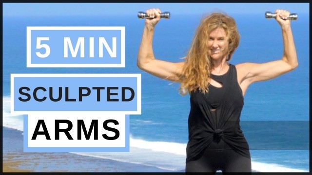 '7 Minute Sculpted Arm Indoor Workout For Women! With Weights'