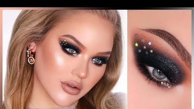 'SPARKLY BLACK NYE SMOKEY EYES In-Depth Makeup Tutorial'